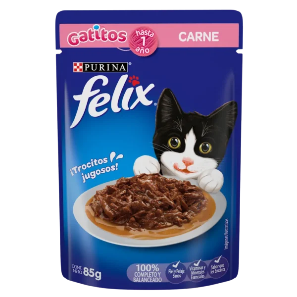 Alimento  húmedo para Gatitos Carne Purina Felix