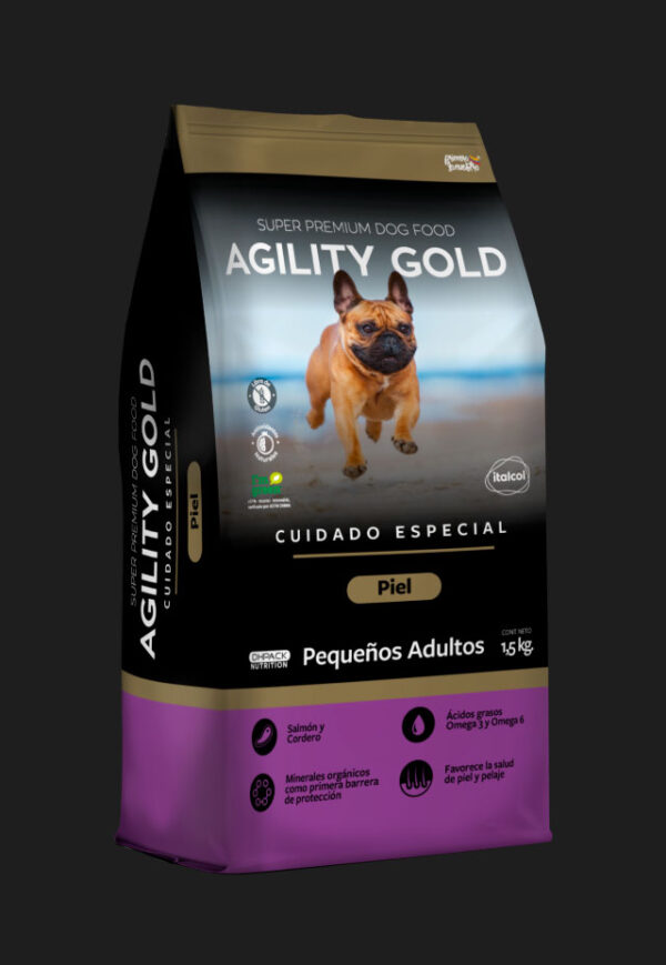 Alimento Para Perros Agility Gold Cuidado Especial de Piel Pequeños Adultos 1.5 Kg