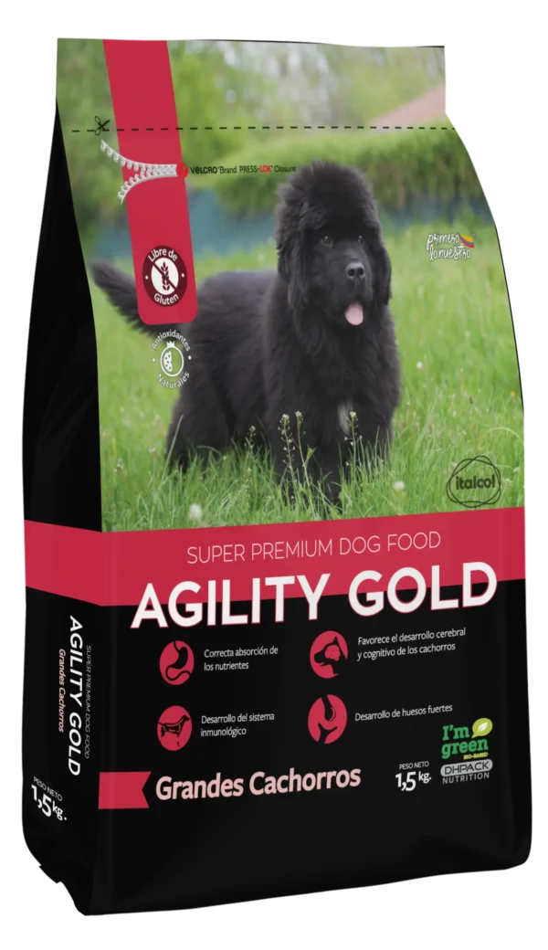 Alimento Para Perros Agility Gold Grandes Cachorros 15 Kg