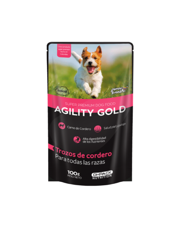 Alimento Húmedo Agility Gold Trozos de Cordero 100 Gr