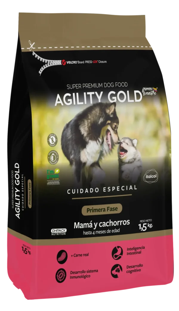 Alimento Para Perros Agility Gold Primera Fase Mamás y Cachorros  8Kg
